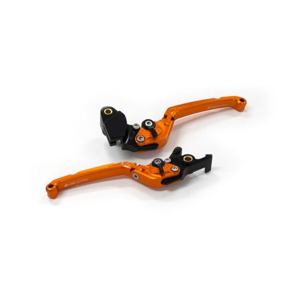 BIKERS (バイカーズ) レバーセット 可倒式 フラットタイプ オレンジゴールド ZX-25R ...