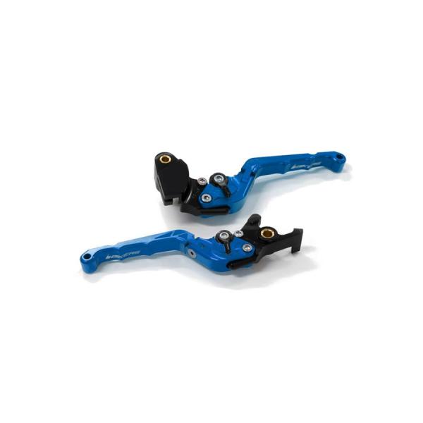 BIKERS (バイカーズ) 可倒式アジャスタブルレバー ブルー ZX-25R ニンジャ650 Ni...