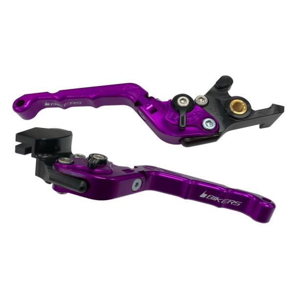 BIKERS (バイカーズ) 可倒式アジャスタブルレバー パープル ZX-25R ニンジャ650 N...