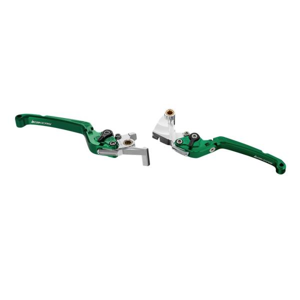 BIKERS (バイカーズ) 可倒式アジャスタブル レバーセット グリーン ニンジャ Ninja25...