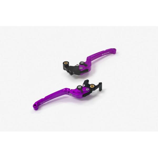 BIKERS (バイカーズ) レバーセット 可倒式 フラットタイプ パープル YZF-R25/MT-...
