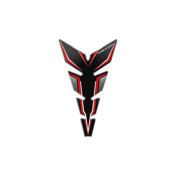 [特価品]ワンデザイン タンクパッド ナロー ブラック/蛍光レッド 223x134mm CGMOS1...