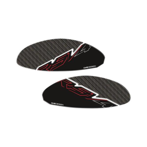 ワンデザイン レジンタンクサイドパッド ブラック/カーボン調 RSV4 21-23 SIDER1P