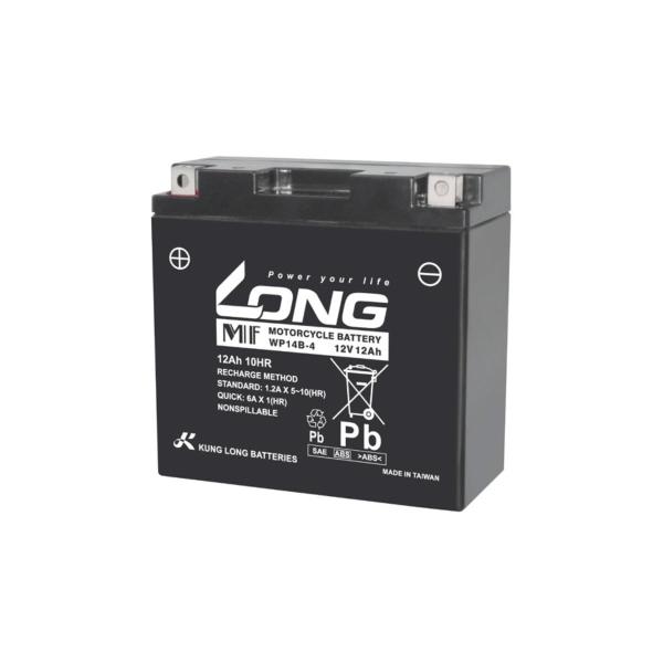 ロングバッテリー バッテリー 12V/12Ah 液注入済 互換 GT14B-4 YT14B-BS 相...