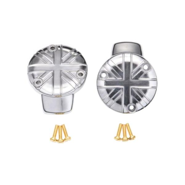 Motone(モートーン) スロットルボディカバー ユニオンジャック ポリッシュ T120 スラクス...