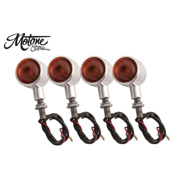 Motone(モートーン) ウインカーセット アルミビレット ポリッシュ 4個 M10 汎用 XNM...