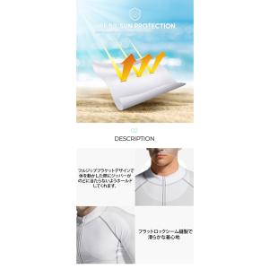 ラッシュガード メンズ 長袖 フルジップ 水着...の詳細画像3
