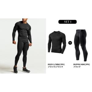 スポーツシャツ ロング タイツ 上下セット コ...の詳細画像3