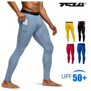 テスラ コンプレッション タイツ メンズ オールシーズン インナー スポーツウェア UVカット 吸汗速乾 コンプレッションパンツ ランニングウェア  TSLA MUP49｜plum-net