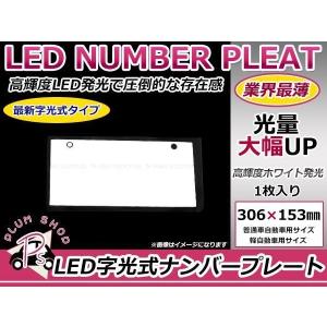 新品 1枚 EL字光式 ナンバープレート 12V 超極薄 普/軽 ブルー : plum