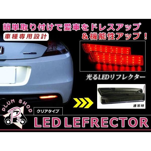 【スモークブラック】 バモス HM1 HM2 後期 LEDリフレクター 左右セット ブレーキ連動 純...