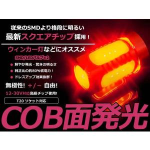 メール便送料無料 インプレッサ テールランプLED レッド 赤 T20 ダブル球 COB 面発光 ブレーキランプ 2個 LEDバルブ