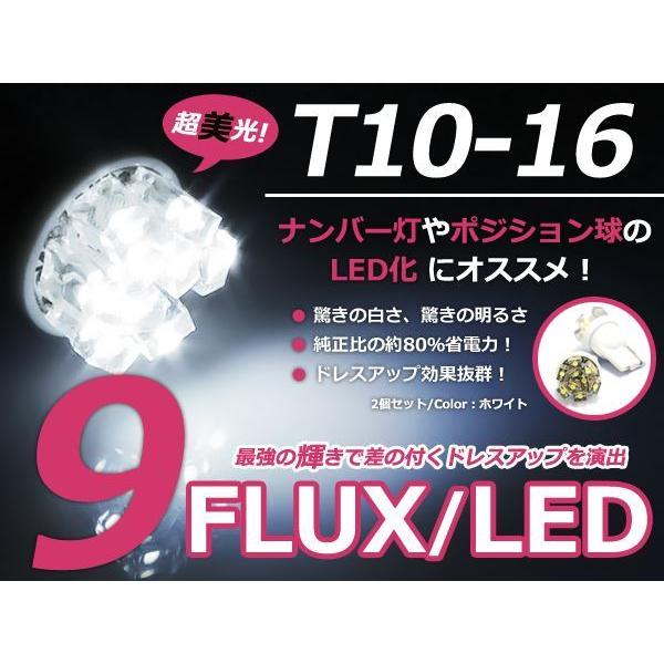 メール便送料無料 LED ナンバー灯 ウィザード UES系 ナンバー球 ホワイト 白 T10 9連 ...