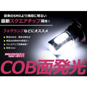 定形外 送料無料 フォグランプLED デリカ D：5 D5 CV5W LEDバルブ ホワイト 6000K相当 H11 COB 面発光｜plum-shopping