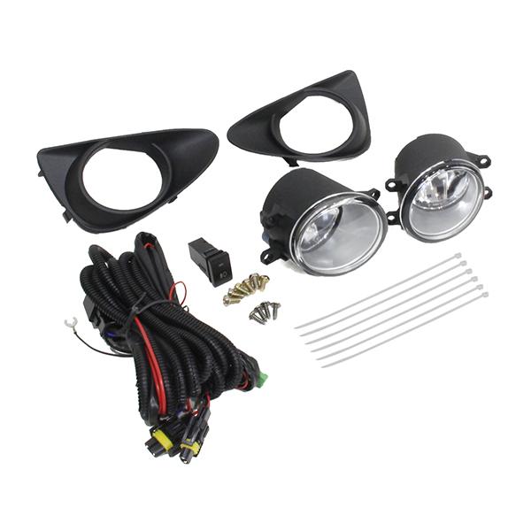 後付け フォグランプ ユニット フォグライトカバー リレーハーネス スイッチ付 ヴィッツ NSP13...