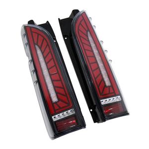 ハイエース 200系 1型 2型 3型 4型 5型 6型 7型 アクリル LED テールランプ 左右セット レッド ファイバーデザイン シーケンシャル｜plum-shopping