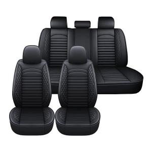 送料無料 マツダ CX5 KF 汎用 レザー シートカバー ブラック 運転席 助手席 2列目 前後席 被せるタイプ｜plum-shop-net