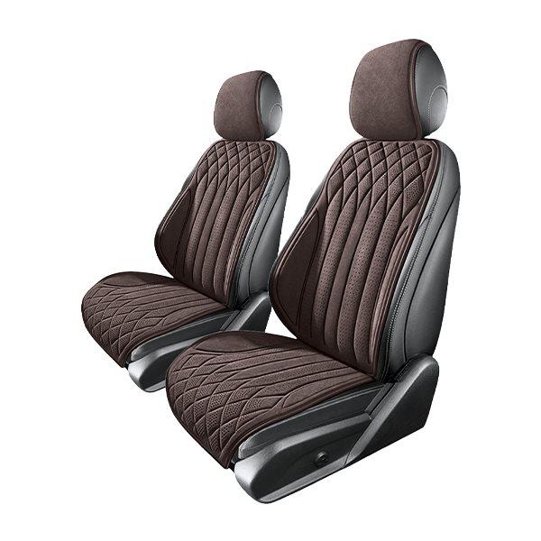 送料無料 トヨタ ハイエース 200系 汎用 スエード エプロンタイプ シートカバー ブラウン 運転...