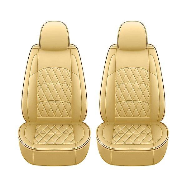 シャトル GP 汎用 シートカバー  レザー ベージュ 運転席 助手席 前席セット 被せるタイプ 全...