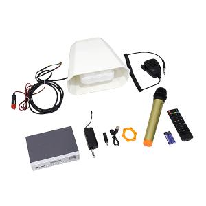 12V 340W 大音量 ブルートゥース Bluetooth 搭載 ワイヤレス 車載 拡声器 無線 マイク付き 防水スピーカー アンプ 選挙 移動販売 イベント