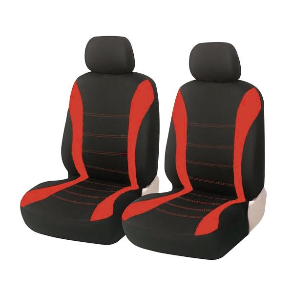 クライスラー 200 JS 汎用 シートカバー レッド 前席セット 運転席 助手席 フロントのみ ポ...