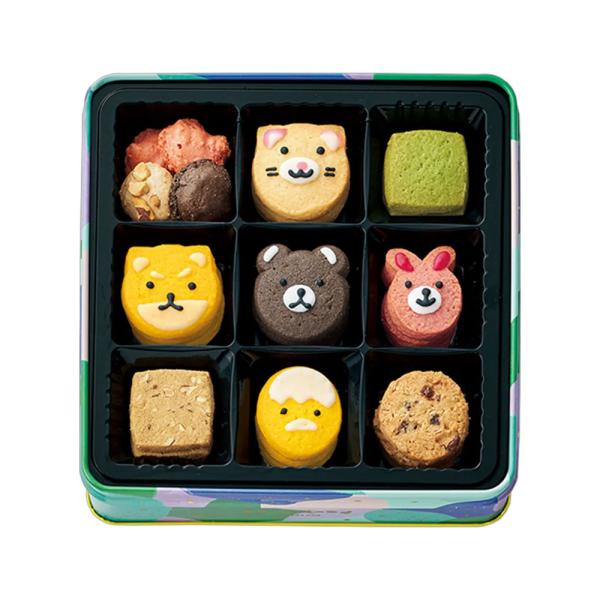 秋の味覚 ハロウィン ギフト アニマランド アニマのクッキー缶