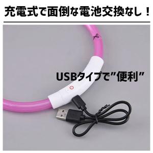 犬 首輪 光る LED 長さ調節 散歩 事故防...の詳細画像3