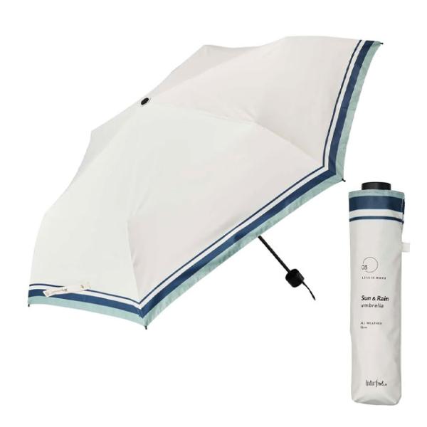 LIM全天候 折り畳み傘 紫外線対策 暑さ予防 ウォーターフロント 55cm折 折りたたみ傘 軽量 ...