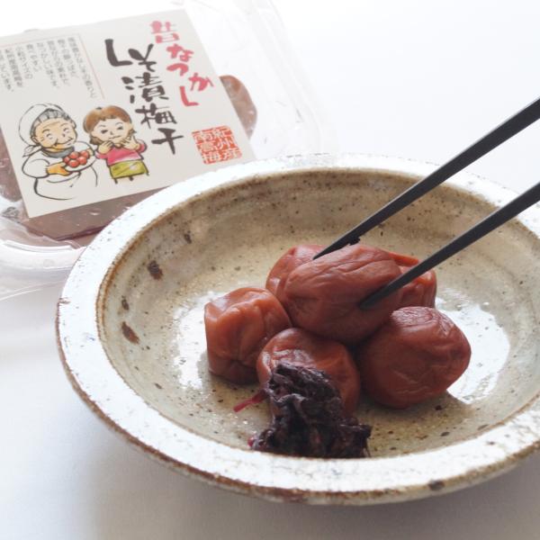 【アウトレット品・数量限定】昔なつかししそ漬梅干200ｇ 塩分約20％ 酸っぱい梅干 お弁当 紫蘇入...