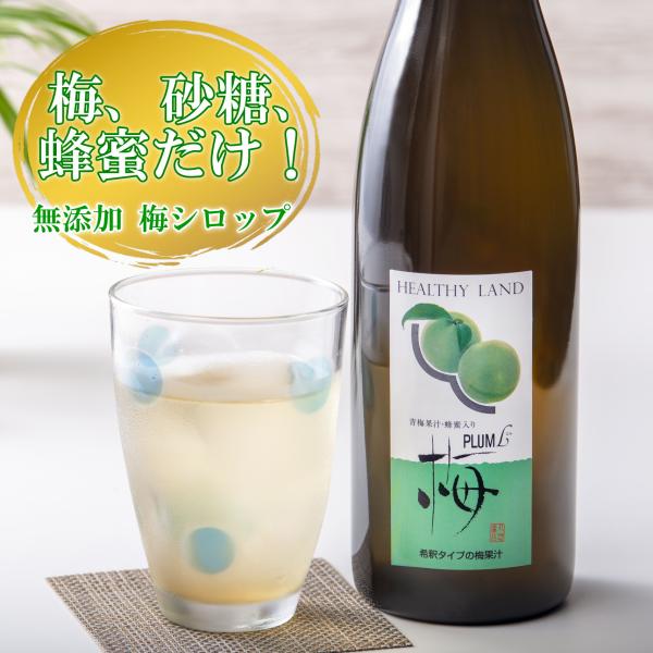 紀州産青梅果汁の梅シロップ 梅・砂糖・はちみつだけで作った無添加仕込み 720ml