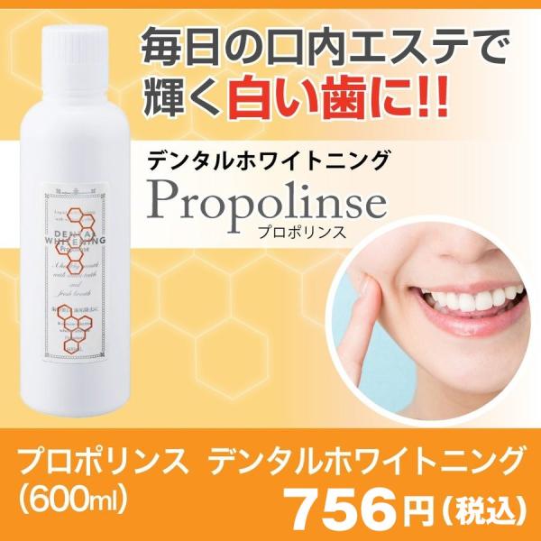 プロポリンス デンタルホワイトニング 600ml ボトルタイプ 液体ハミガキ 口内洗浄 洗口液 オー...
