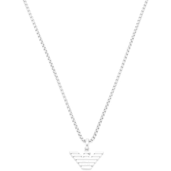 Emporio Armani メンズステンレススチールネックレス、ロブスタークラスプ付き、長さ85x...