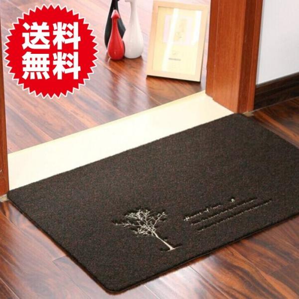 50×80cm 水洗いできる 玄関マット 泥落とし マット 北欧風 室内可 ナチュラル デザイン イ...