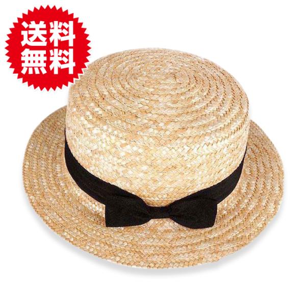 リボン付 麦わら帽子 キッズ ハット カンカン帽 ストローハット 子ども用 UVカット 日除け 熱中...