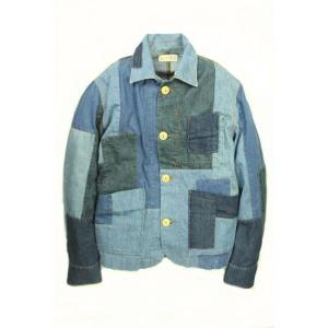 EATS　Used Patchwork Jacket_DENIM　パッチワークデニムジャケット　Lサイズ｜plus-c