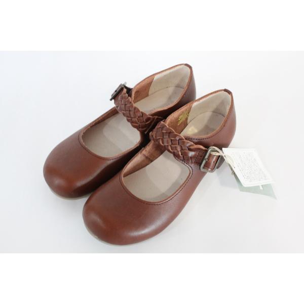 レザーフラット　ティーナ（ダークブラウン）