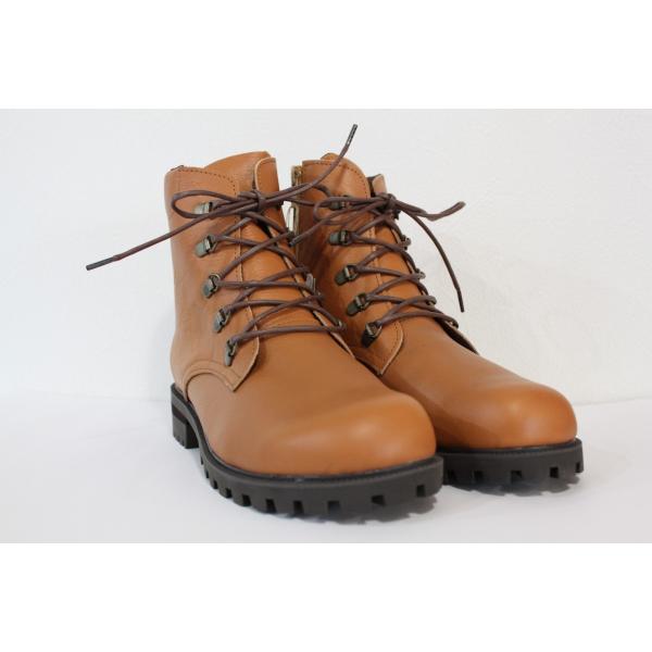 レザーブーツ　ドミニク（ナチュラルブラウン）