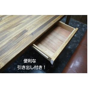 引き出し付き テーブル ローテーブル 幅110...の詳細画像4