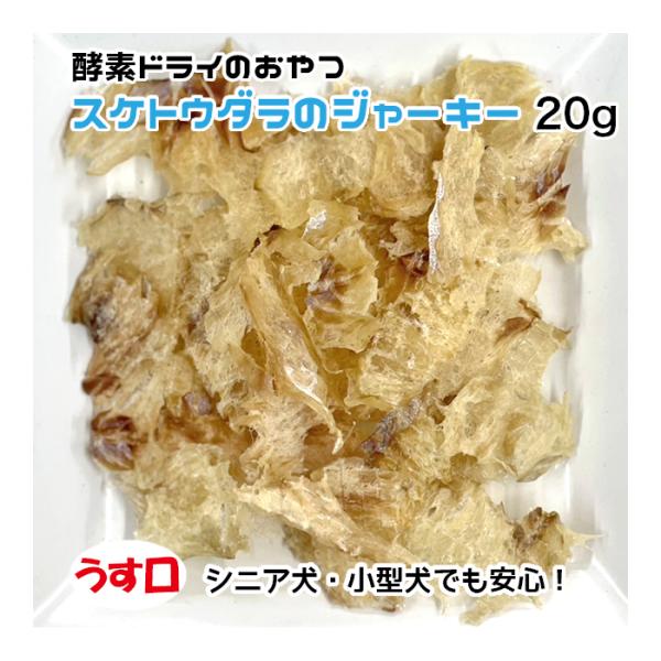 犬用・猫用 スケトウダラのジャーキー 20g 酵素ドライ うす口【ネコポス・宅急便コンパクト対応・ク...