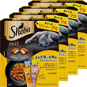 シーバ デュオ キャットフード 厳選お魚とお肉味グルメセレクション 成猫用 200g×4個まとめ買い｜plus-one-shop