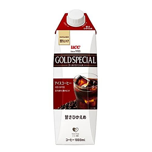 UCC ゴールドスペシャル アイスコーヒー 甘さひかえめ 紙パック 1000ml×12本 コーヒー