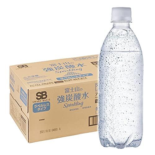 by  炭酸水 ラベルレス 500ml × 24本 富士山の強炭酸水