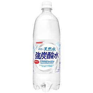 サンガリア 伊賀の天然水 強炭酸水 1000ml×12本