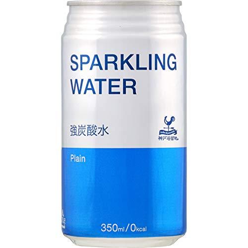 神戸居留地 スパークリングウォーター 強炭酸水 プレーン 缶 350ml × 24本  ソーダ 炭酸...