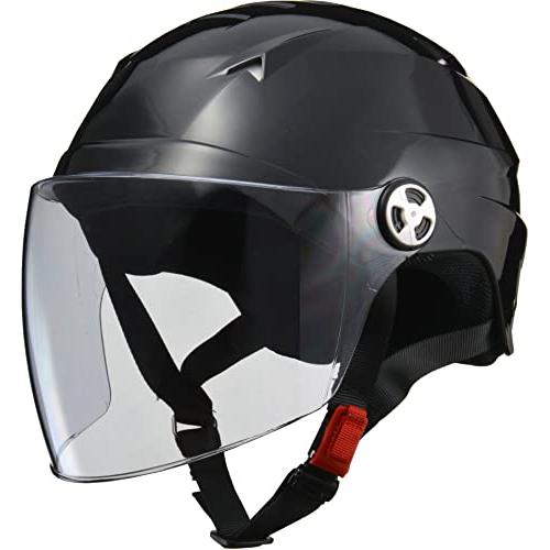 リード工業LEAD バイクヘルメット ジェット SERIO シールド付きハーフヘルメット ブラック ...