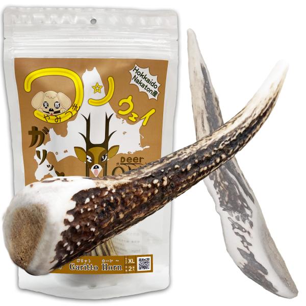 +One way　鹿の角 XLサイズ『ガリッとホーンレギュラー（一本物）超大型犬用２本入り』犬のおや...