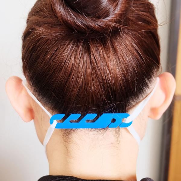 アクリル製　マスククリップ　スポーティー　５点セット（ブルー・ブラック・グレー・クリア）