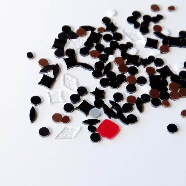 アクリル端材 ミックスパーツ 10g　ブラウン・ブラック