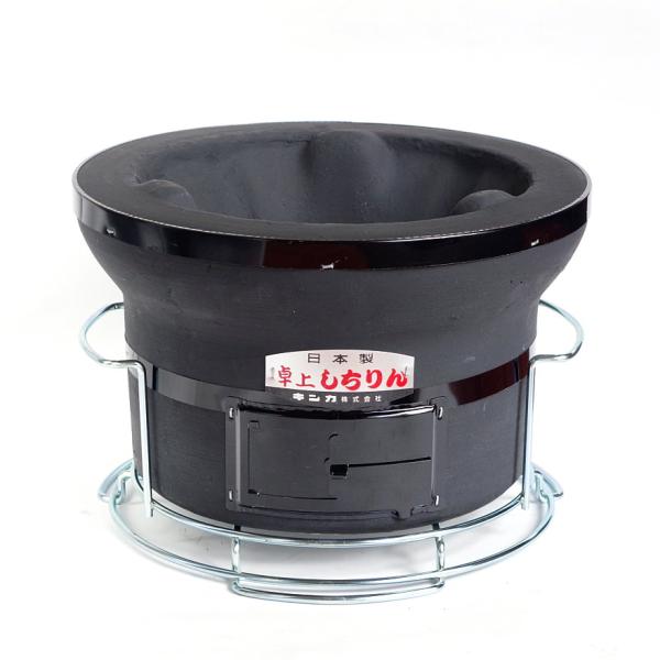 卓上 しちりん ブラックカラー / 国産 黒七輪 黒バンド 能登珪藻土 木炭コンロ C-6B 炭 お...