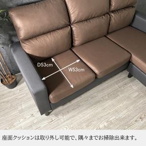 ソファー ソファ カウチソファ 3人掛け レザ...の詳細画像5
